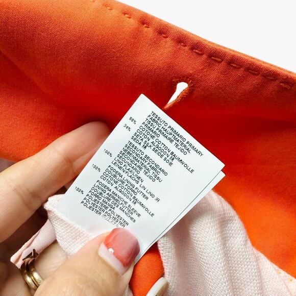 Dsquared2 Single-Breasted Orange Cotton Silk‎ Blazer Men’s Size 48 - Picture 8 of 10